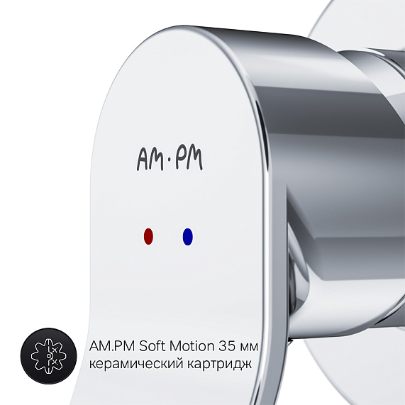 Смеситель для душа AM.PM X-Joy F85A65000 хром встраиваемый-7