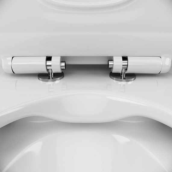 Унитаз напольный AM.PM Sense C748600SC безободковый с сиденьем микролифт, белый-7