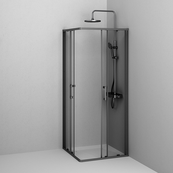 Душевое ограждение без поддона 80x80 AM.PM Above W9XG-403-8080-BT профиль черный-13