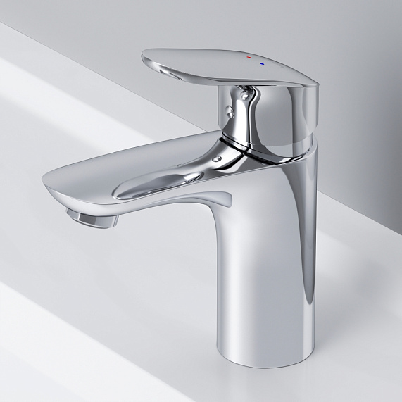 Тумба с раковиной и смесителем 65 AM.PM Like M80FSX0652WG напольная на ножках белый глянец-1