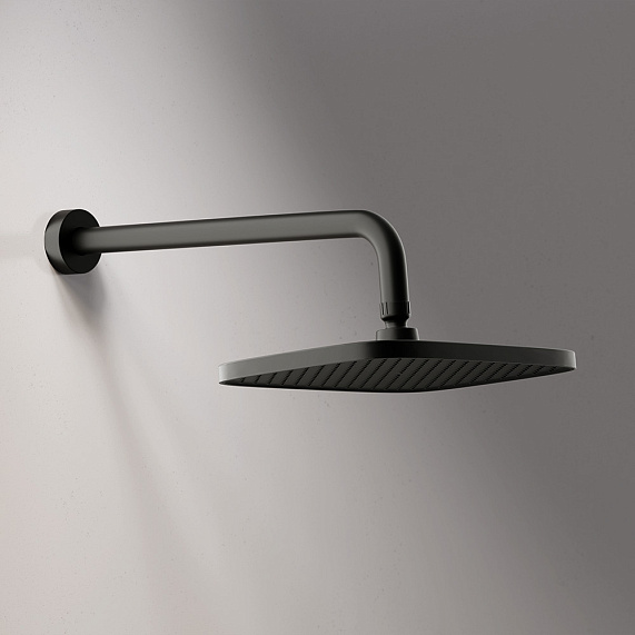 Встраиваемая душевая система Damixa Gala 953520300 черная: тропический верхний душ, ручной душ-3