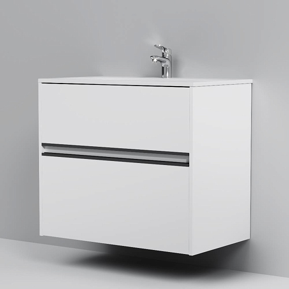 Тумба с раковиной 80 AM.PM Sense M7BFUX0802WG подвесная/напольная на ножках, белый глянец-3