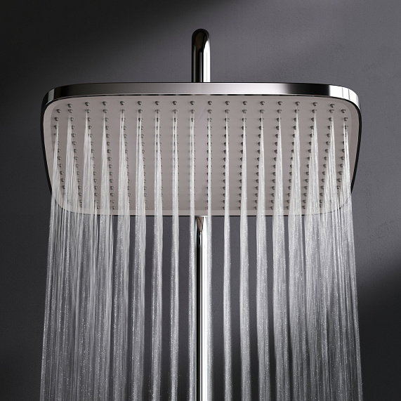 Душевая система AM.PM Func F078F300 стойка с тропическим душем, термостатом, смесителем, изливом, хром-4