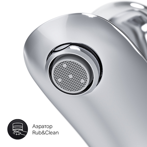 Смеситель для раковины (умывальника) AM.PM Bliss L F5382132 с донным клапаном, хром-3