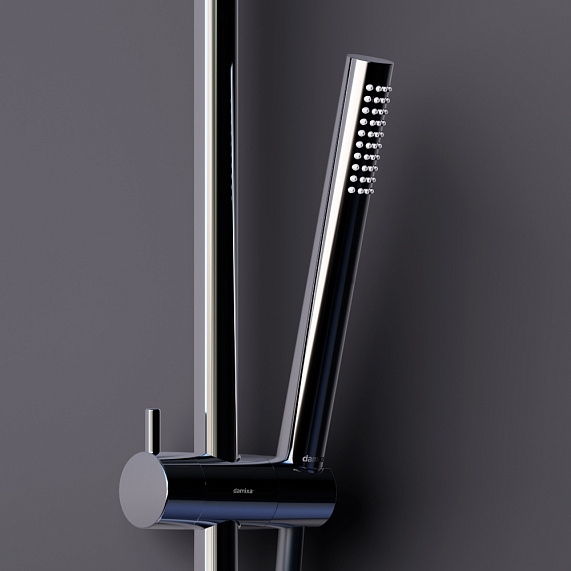 Душевая система Damixa Scandinavian Pure 936740000 стойка с тропическим душем, смесителем, изливом, хром-3