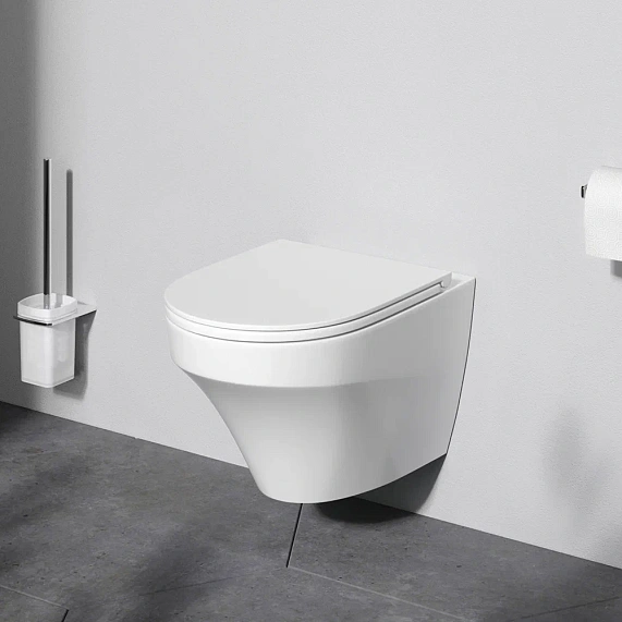 Унитаз подвесной безободковый с инсталляцией AM.PM Inspire IS450A38.501700 сиденьем микролифт, черной сенс. клавишей-2