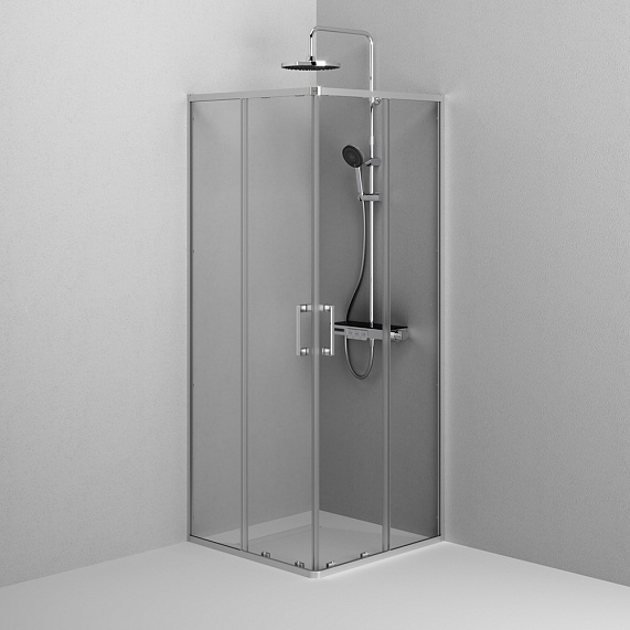 Душевое ограждение без поддона 80x80 AM.PM Above W9XG-403-8080-MT профиль серебристый-12
