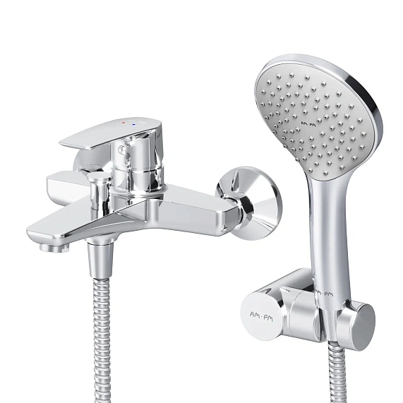 Смеситель для ванны и душа AM.PM Gem F90A15000 душевая лейка, шланг 1750, хром-8