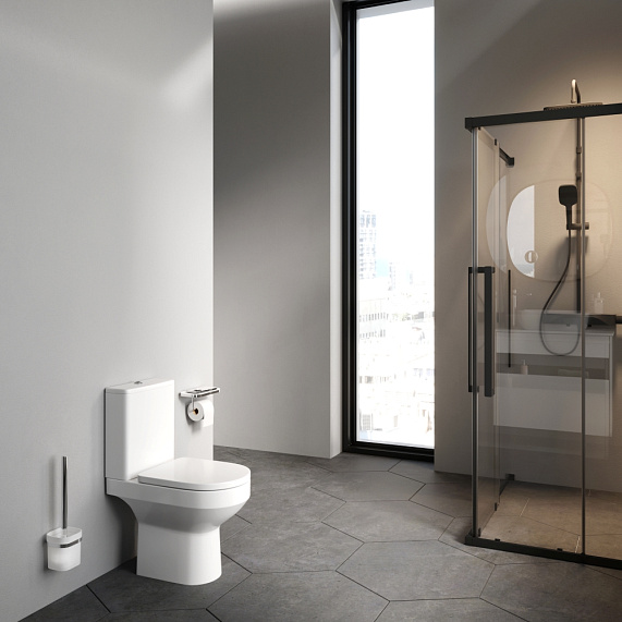 Унитаз напольный AM.PM Spirit 2.0 C708600WH безободковый с сиденьем микролифт 58WH, белый-1