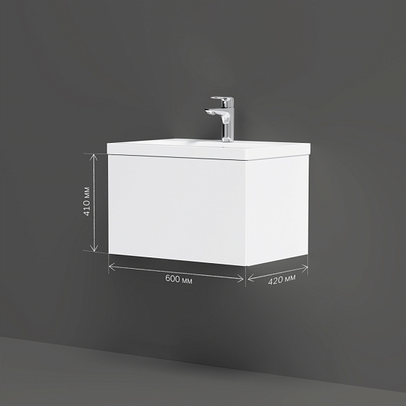 Тумба под раковину 60 AM.PM Gem M90FHX06021WG подвесная белый глянец-7