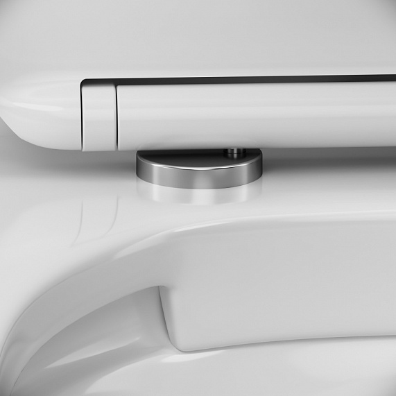 Унитаз подвесной безободковый с инсталляцией AM.PM Sense IS301.741700 сиденьем микролифт, белой механ. клавишей-4