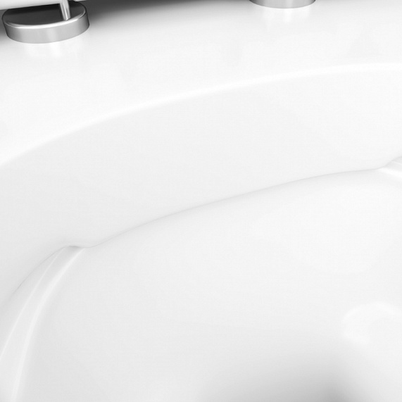 Унитаз подвесной безободковый с инсталляцией AM.PM Like IS49001.801700 сиденьем микролифт, белой пневм. клавишей-6