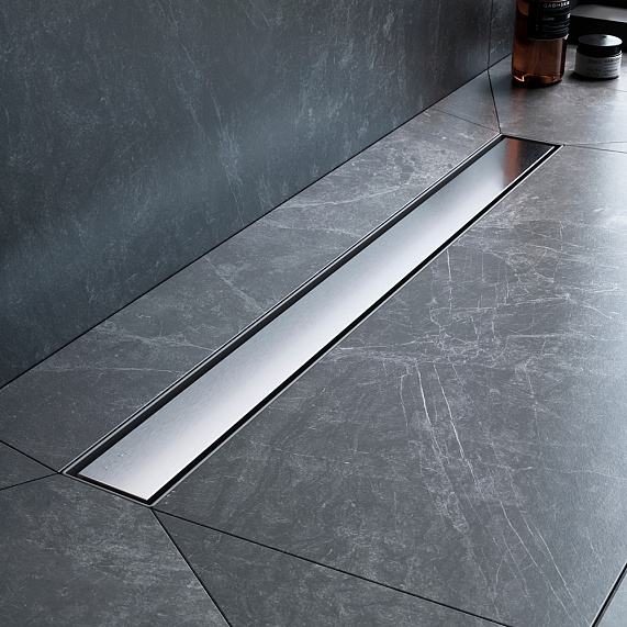 Душевой трап (лоток) 70 AM.PM MasterFlow W01SC-U11-070-04SB комбинированный затвор со стальной матовой решеткой под плитку-9