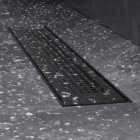 Душевой трап (лоток) 50 AM.PM PrimeFlow W02SC-P11-050-01BM комбинированный затвор с черной матовой решеткой-6