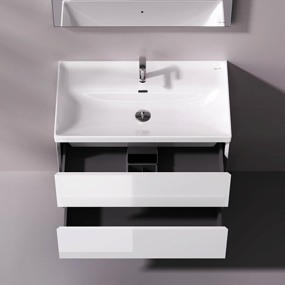 Тумба с раковиной 80 AM.PM Above M9X-FSX0802WG-WCC0800WG напольная, белая глянцевая-1